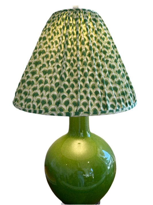Lampshade - Green Scallop