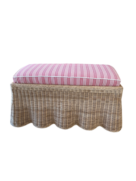 Bench - Scallop Base with Upholstered Cushion