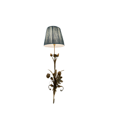 Floor Lamp - Brass Floral 1950's (shade sold separately)