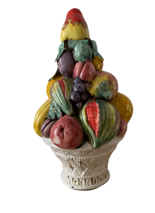Vintage Italian Majolica Fruit Topiary