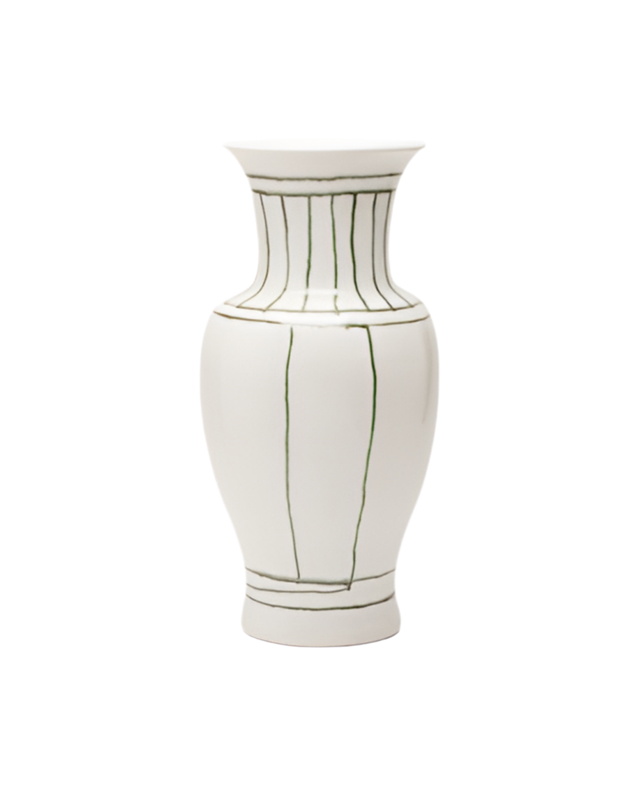 Vase, Large, Black Matte/White Gloss, Ceramic