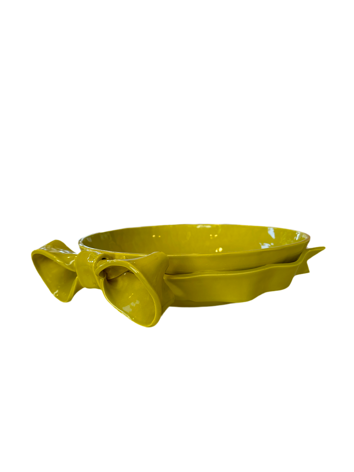 Bowl - Chartreuse Bow Large