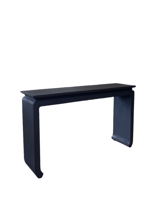 Table - Blue Lacquered Linen Console