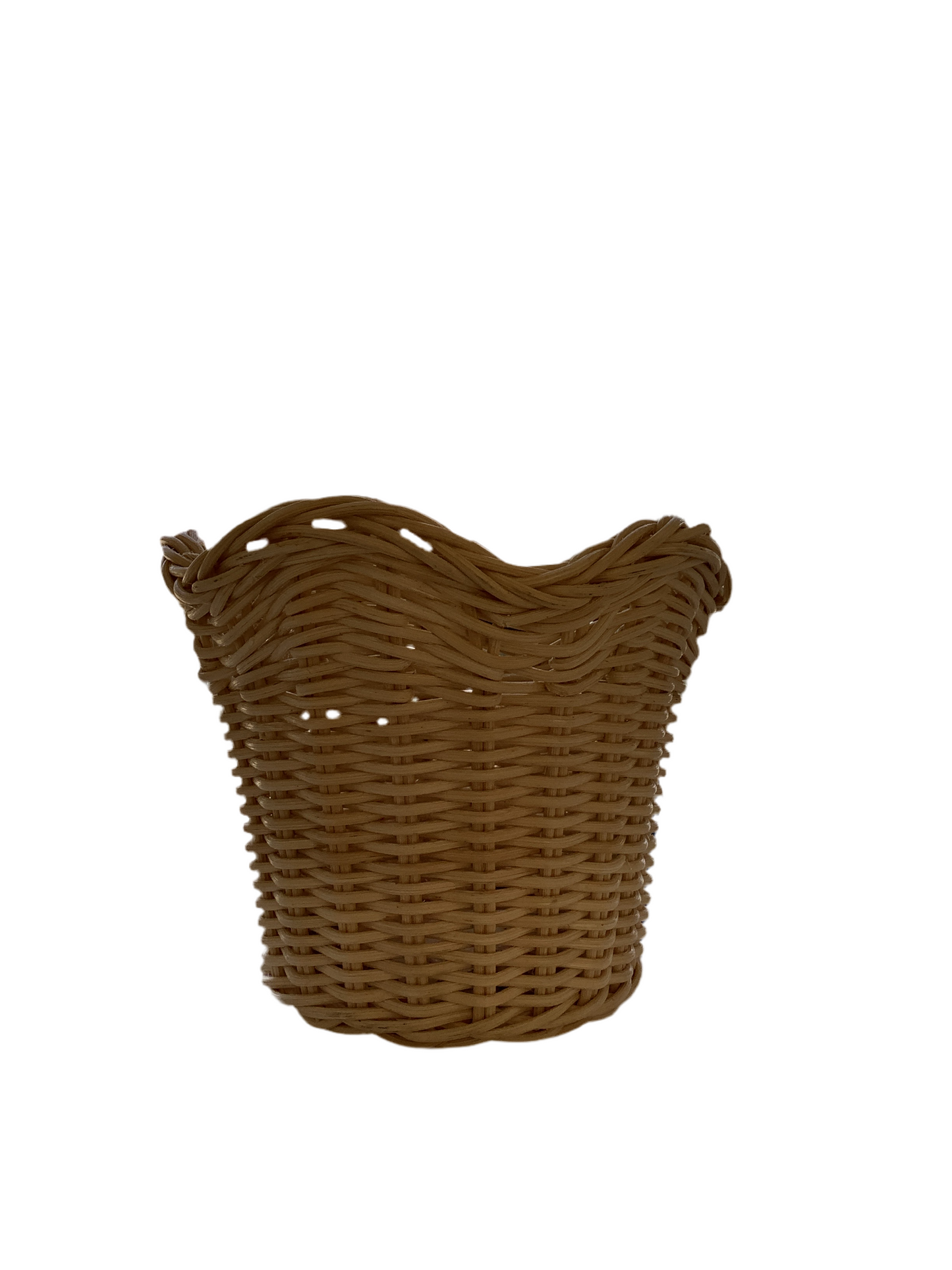 Wavy Wicker Plant Basket Small