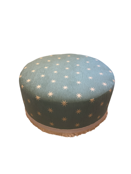 Ottoman - Round Stars with Fringe