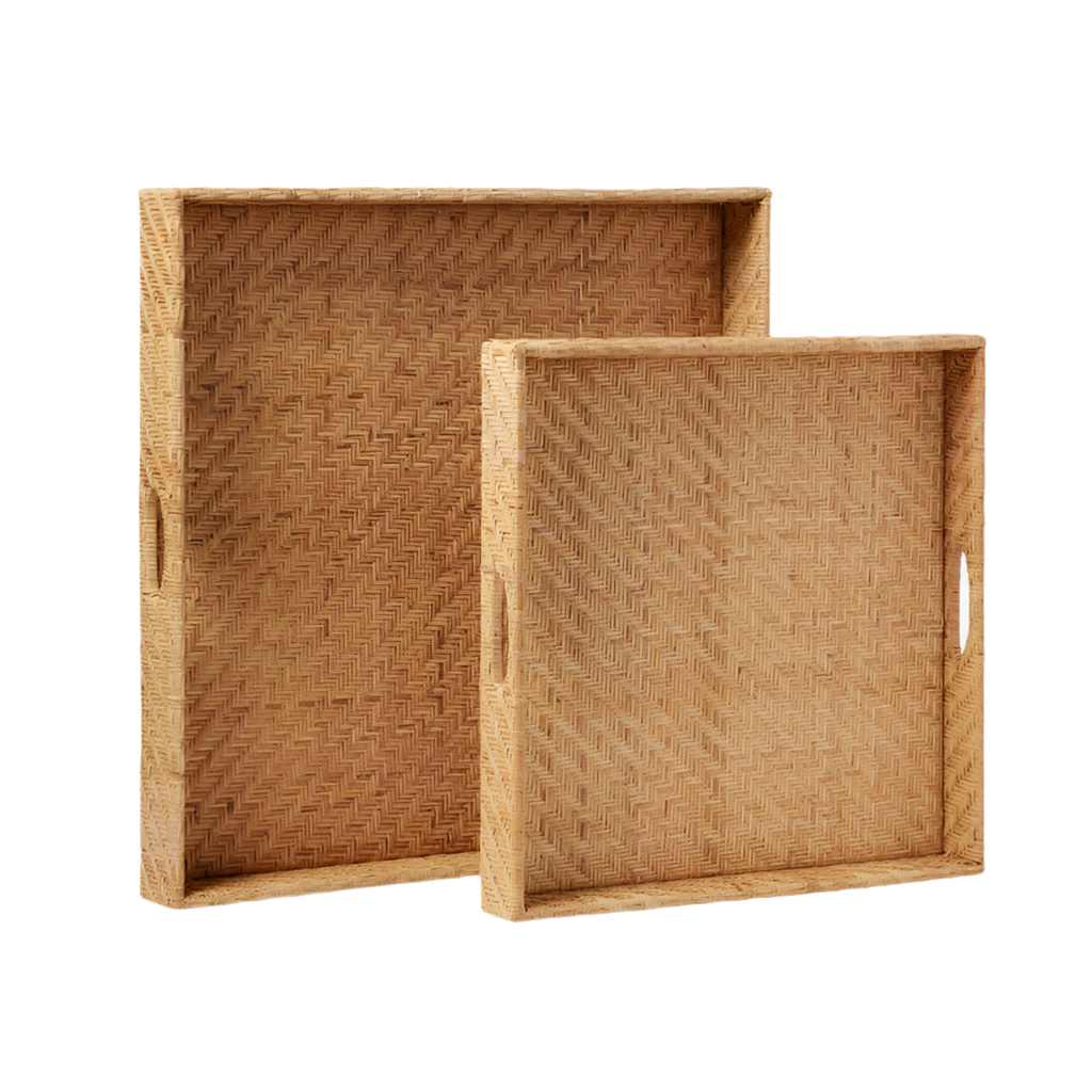 Tray-Large 28x28 Rattan