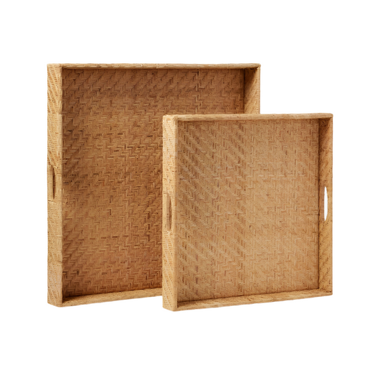 Tray-Large 28x28 Rattan