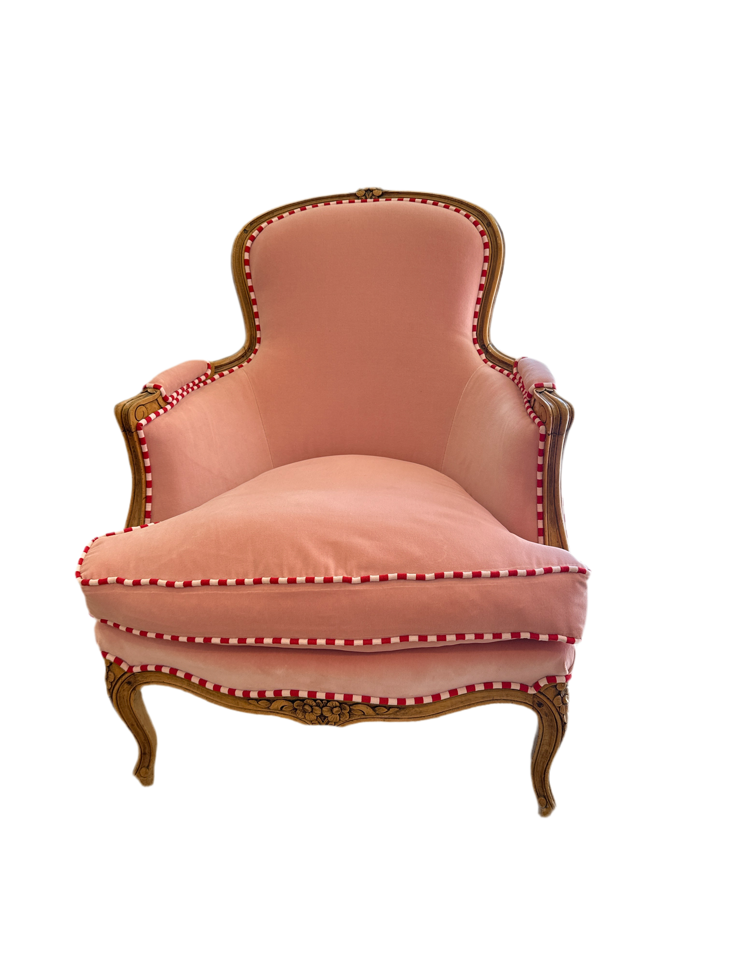 Arm Chairs - Vintage with New Pink Velvet pair