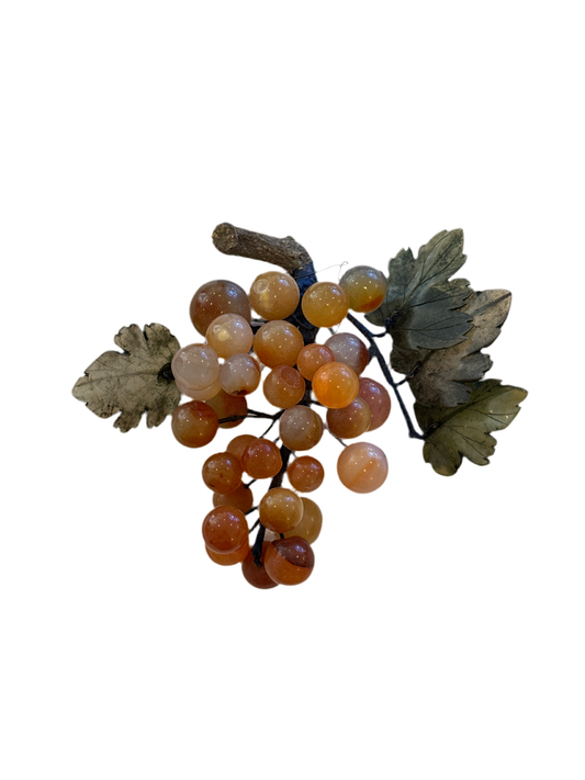 Vintage Grapes - Round Red Grape Cluster and Leaves (Small)