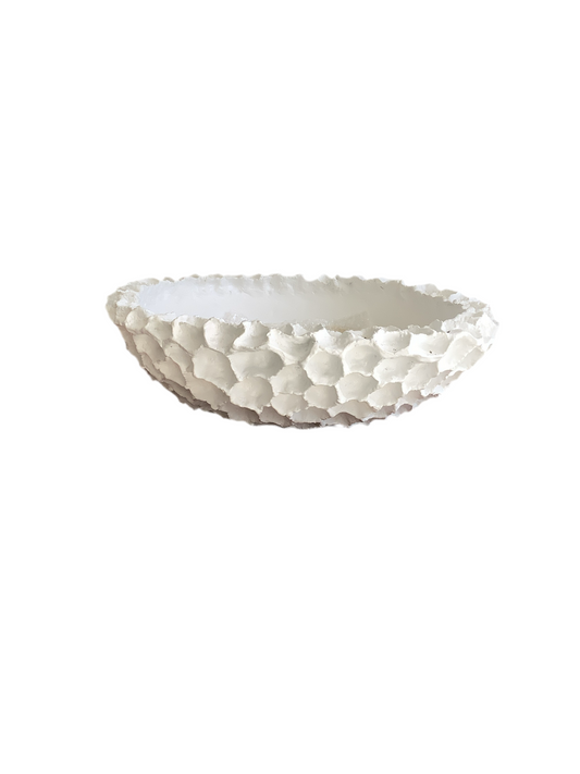 Bowl - White Plaster Large