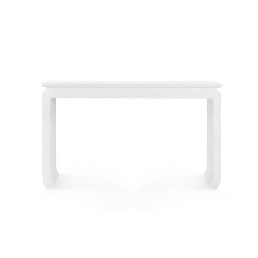 Table - White Lacquered Linen Console