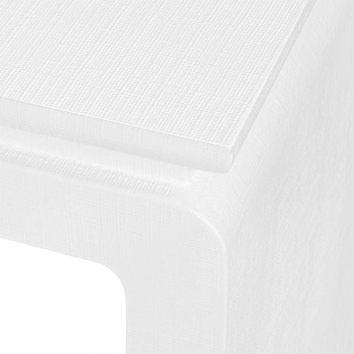 Table - White Lacquered Linen Console