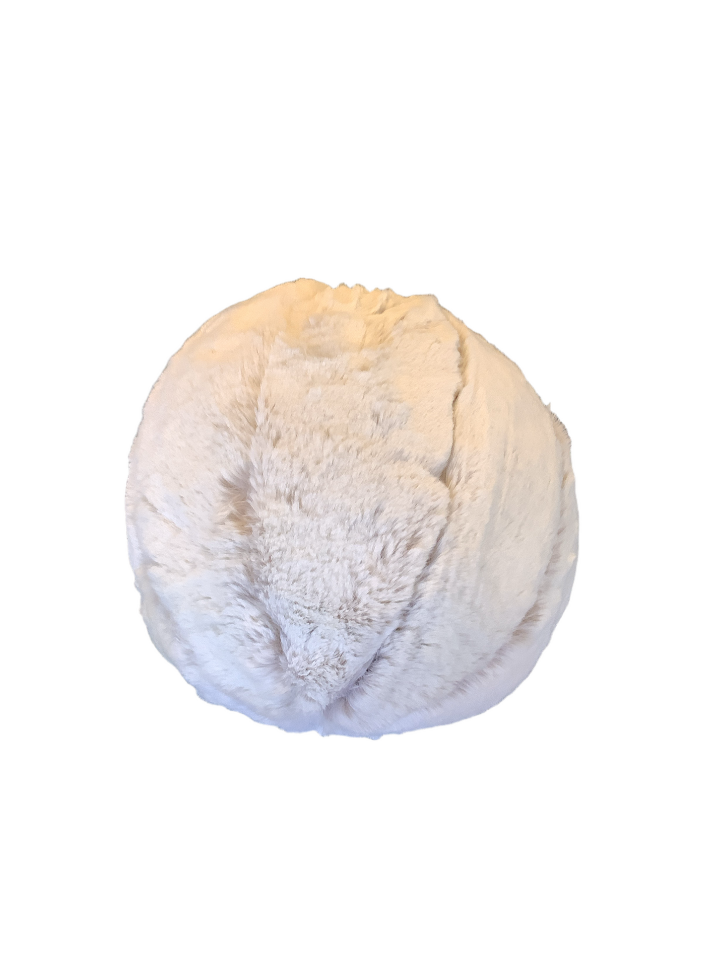 Ball Pillow Italian Off-White Faux Fur 2 available