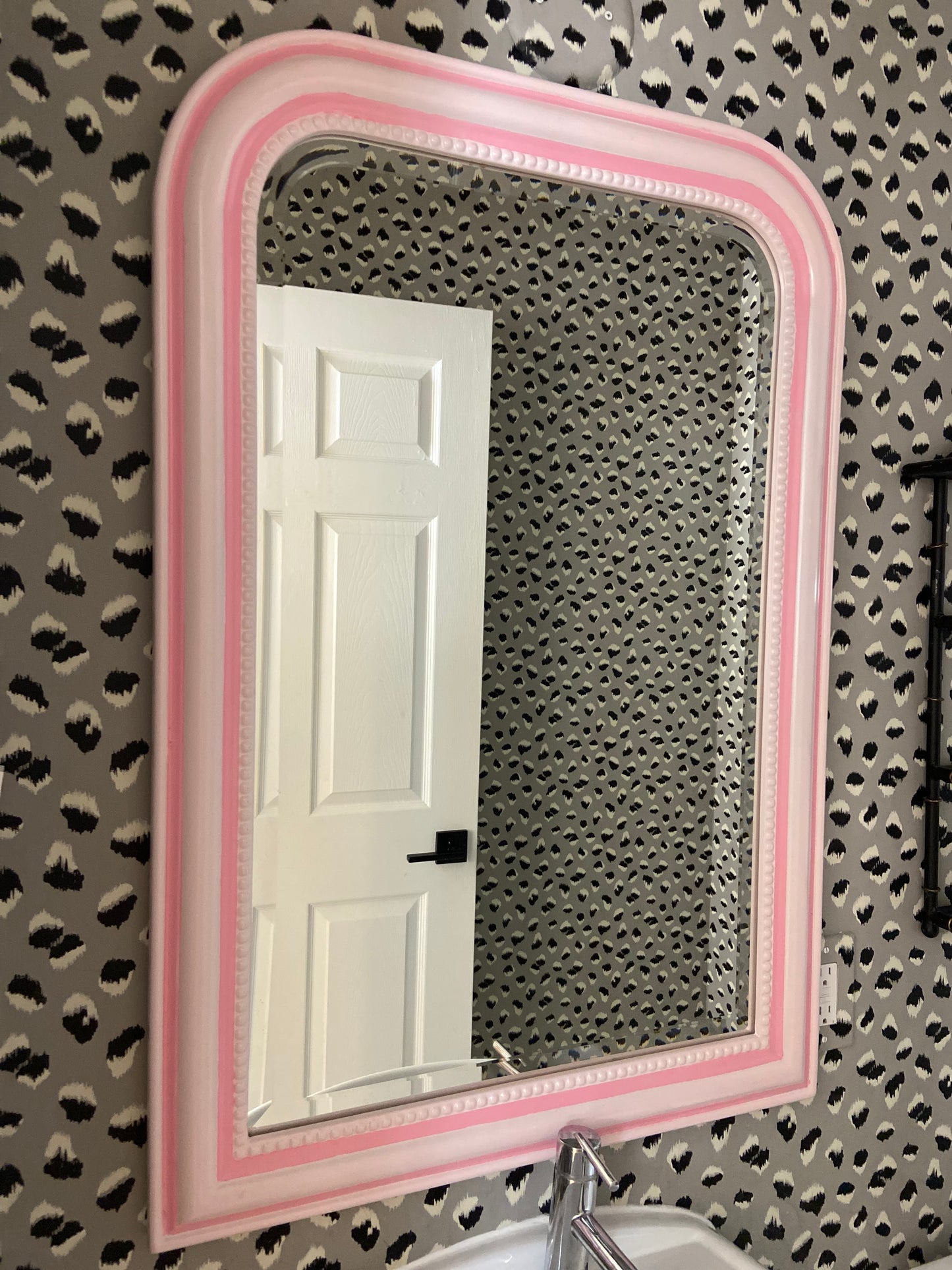 Mirror - Pink with Striping Louis Philippe