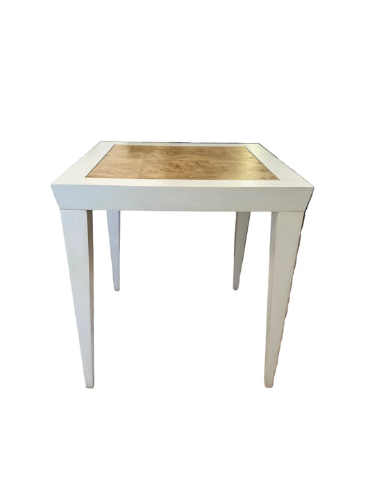 Side Table - White and Burl
