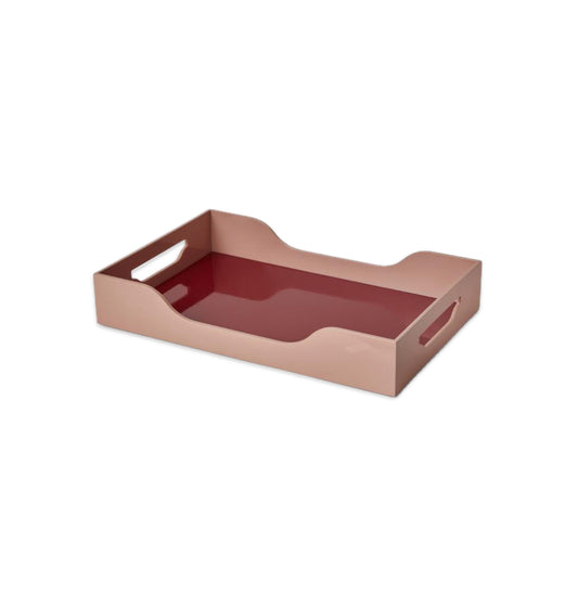 Tray - Lacquered Maroon/Pink M