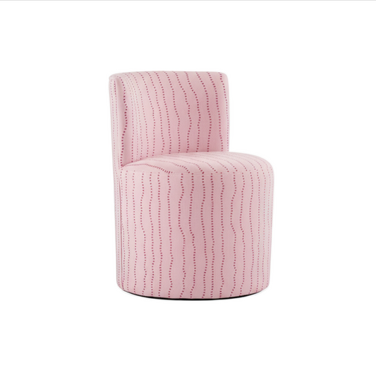 Swivel Game Chair in Pink Stripe (4 avail)