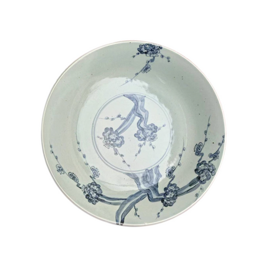 Blue and White Cherry Blossom Plate