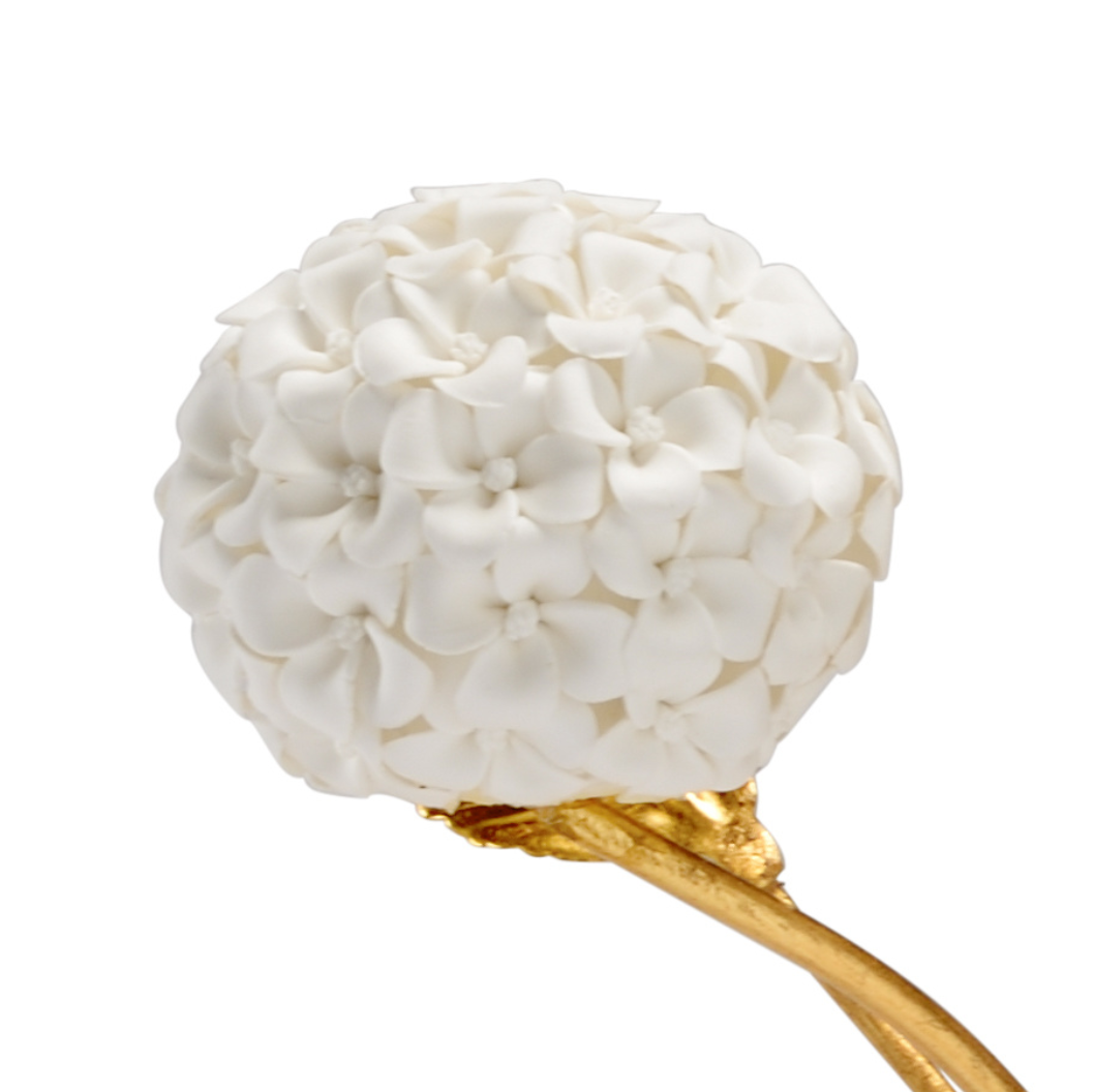Small Porcelain Hydrangea On Stand