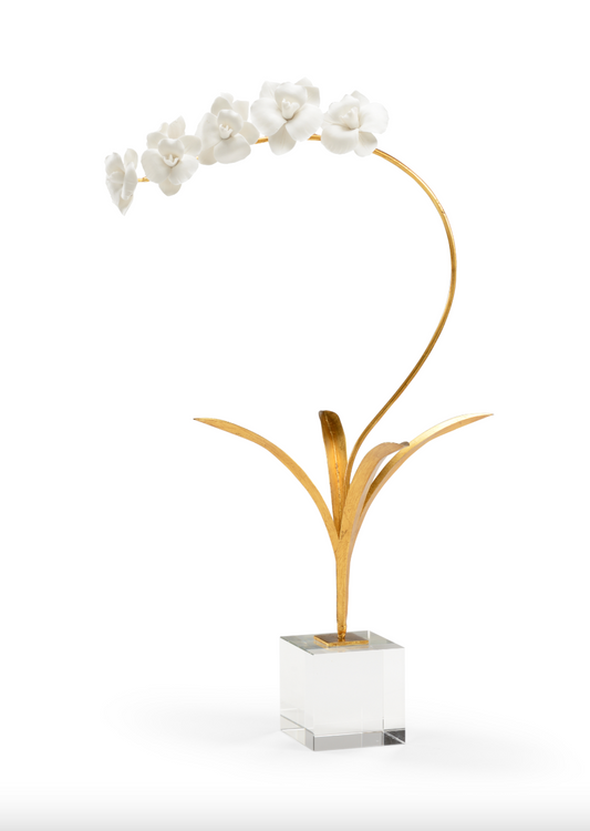 Porcelain Orchid in Stand