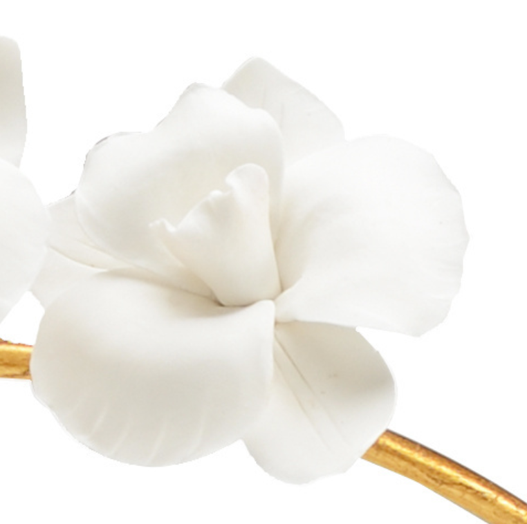 Porcelain Orchid in Stand