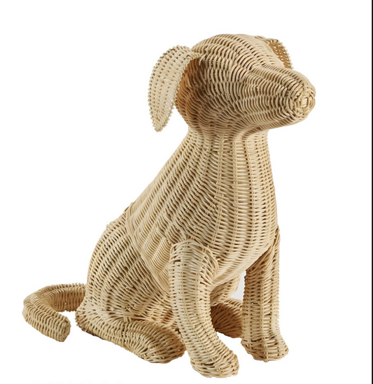Large Potcake Wicker Dog