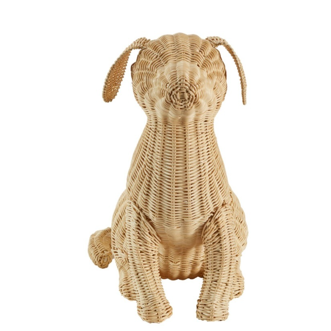 Large Potcake Wicker Dog