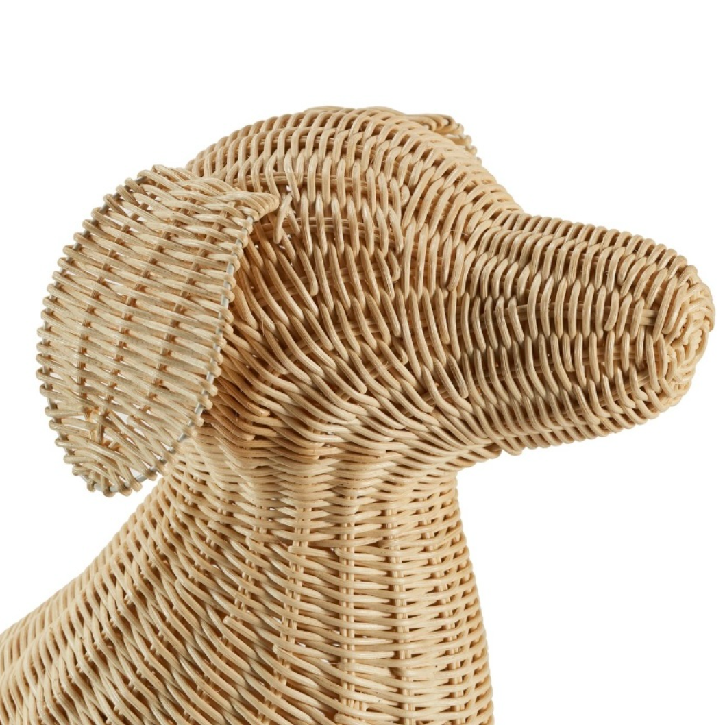 Large Potcake Wicker Dog