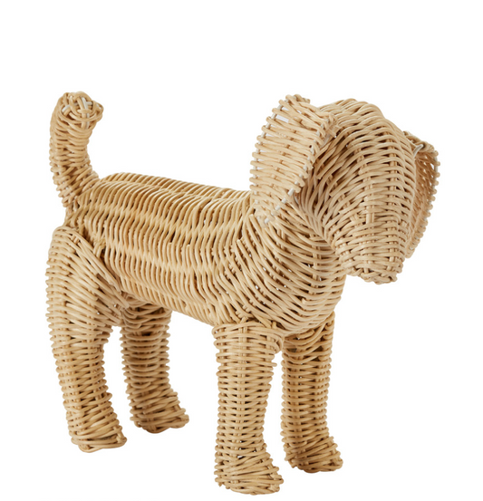 Little Potcake Wicker Dog