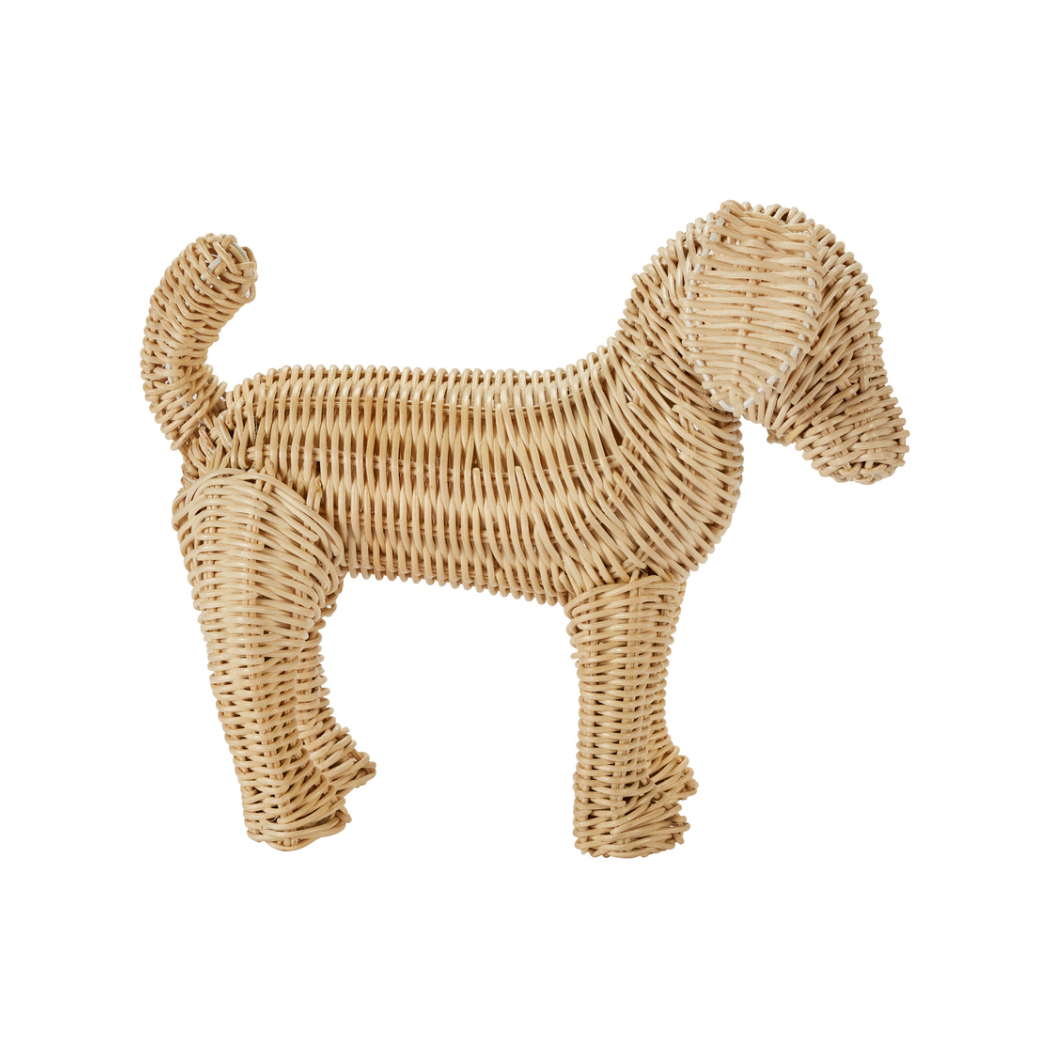 Little Potcake Wicker Dog