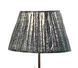 MRT Lampshade - Blue Floral Ruched Fabric