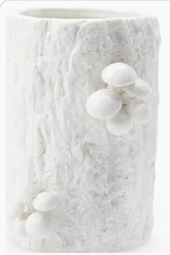 Vase - Faux Bois Branch with Mushrooms