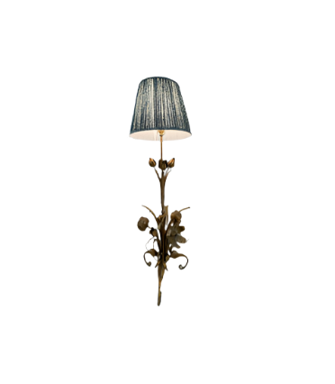 Floor Lamp - 1950's Brass Floral - 2 available (shade sold separately)