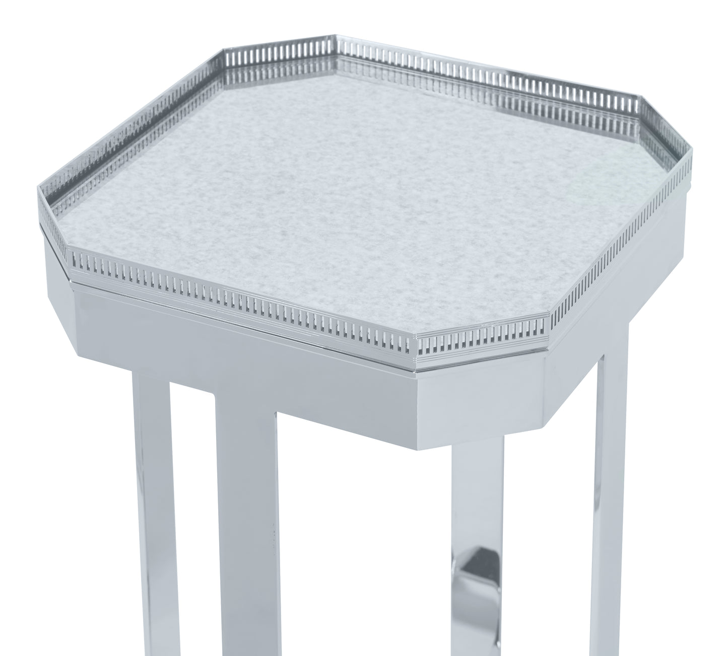 Accent Table - Polished Nickel Octagon Tray