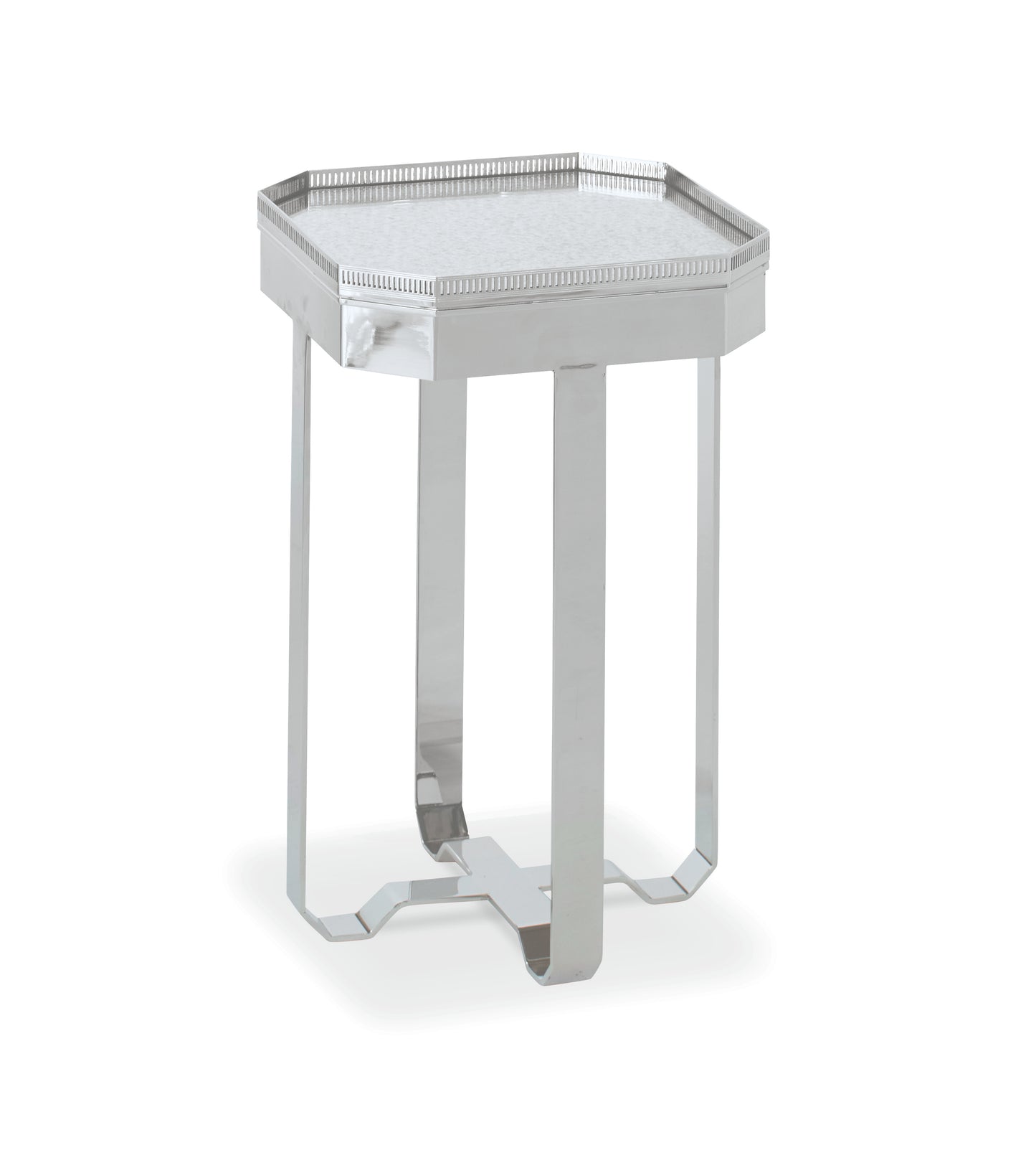 Accent Table - Polished Nickel Octagon Tray
