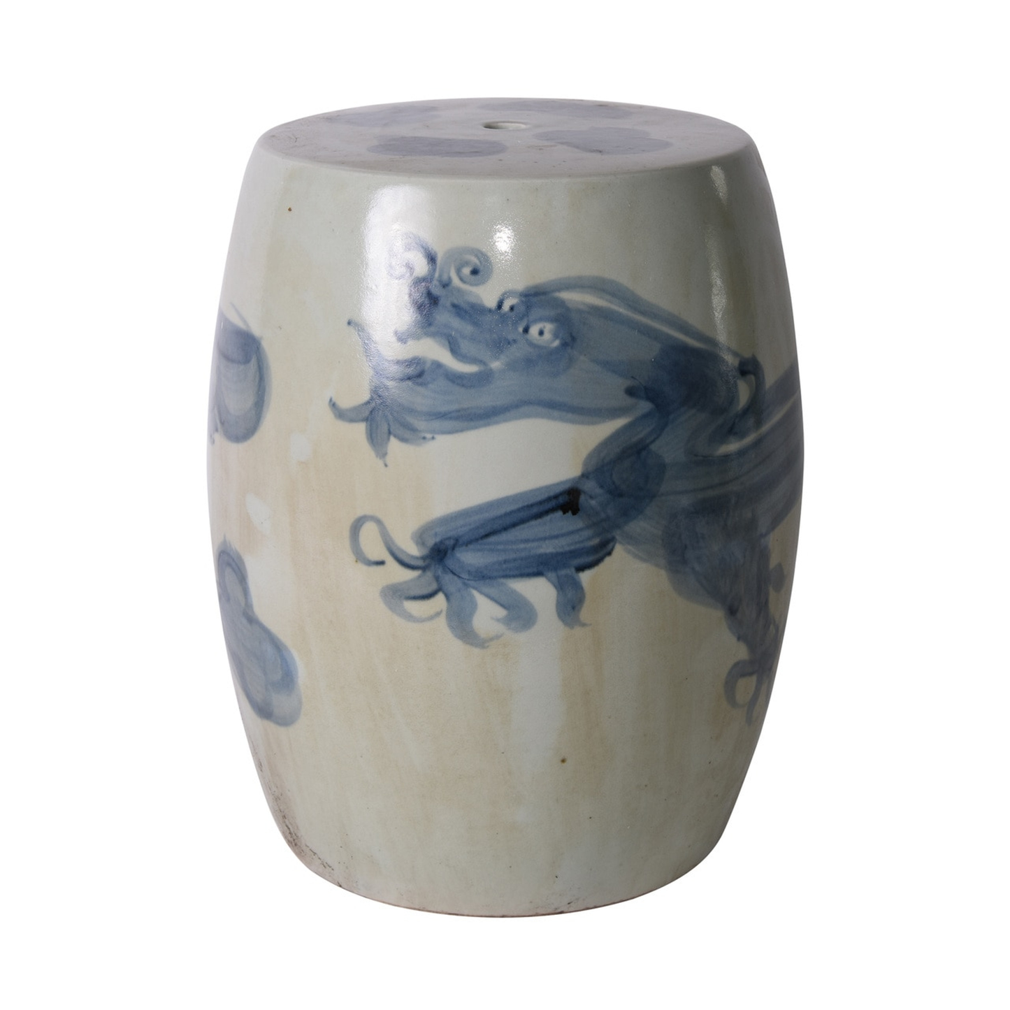 Stool - Blue and White Dragon