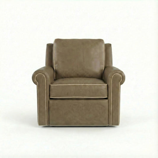 Leather Recliner with Contrast Welt